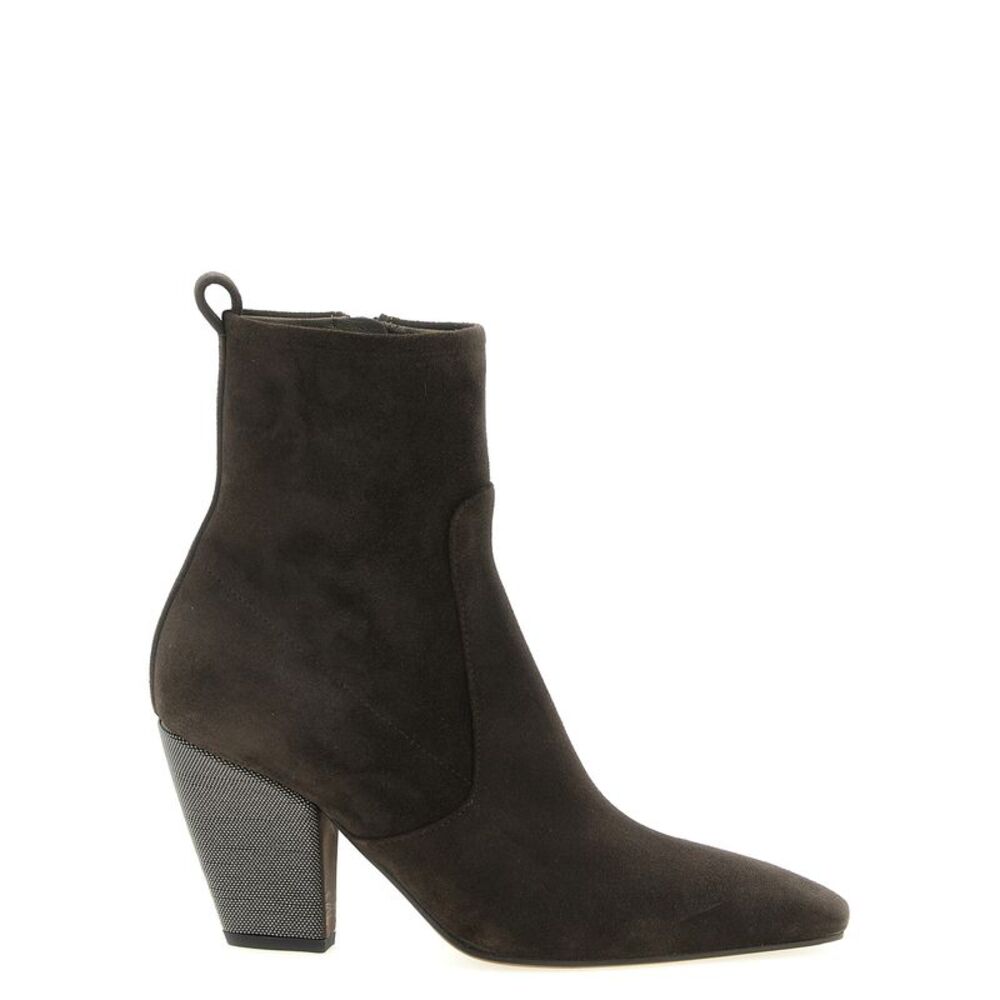 Brunello Cucinelli Brown Calfskin Ankle Women's Boots